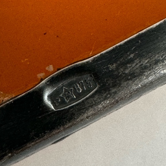 VINTAGE Baltic White Butterscotch Amber Silver Necklace Shantel USSR Soviet - Picture 9 of 17